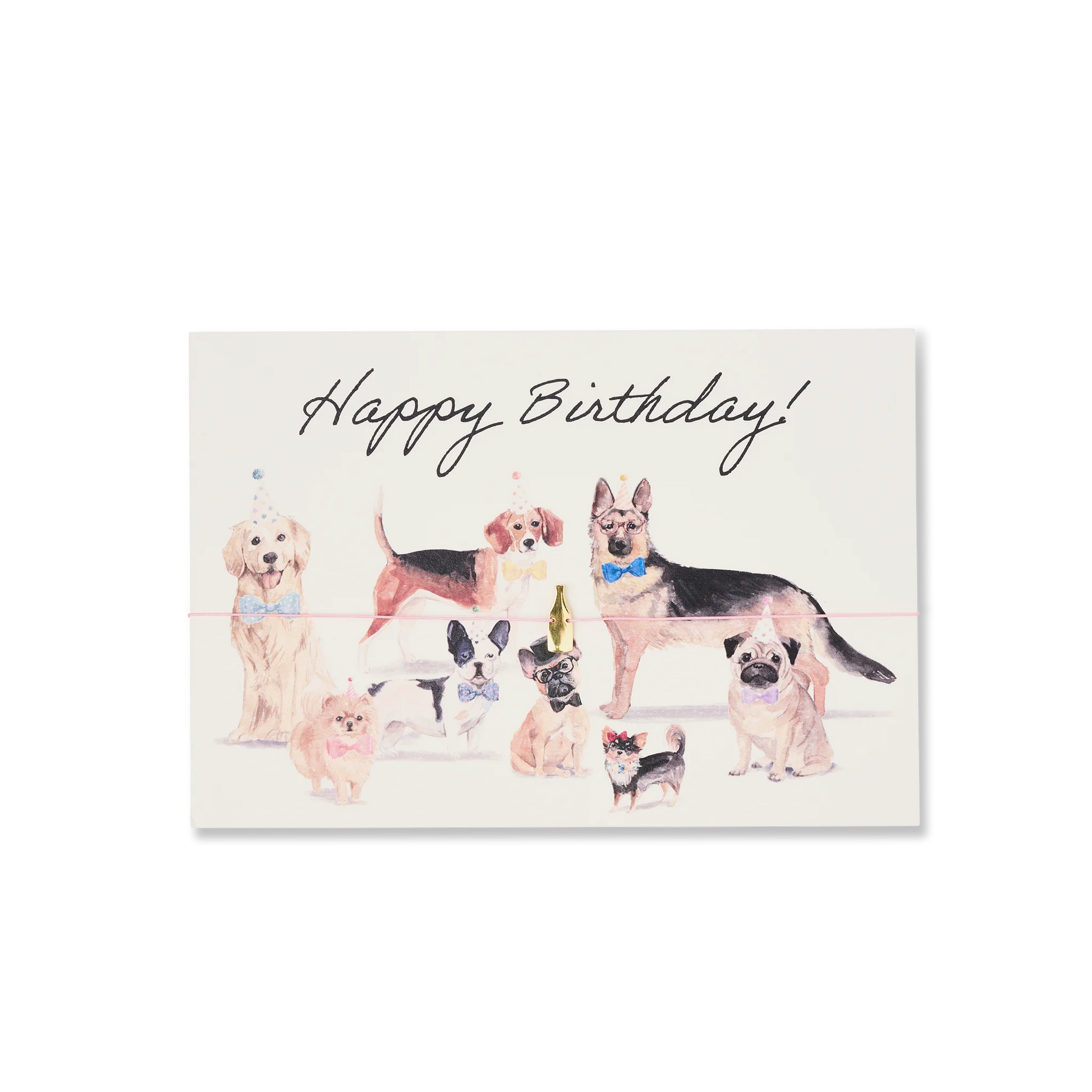 Grußkarte mit Armband - Dogparty