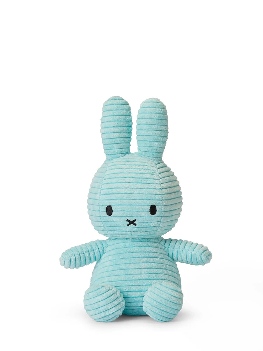 Miffy Sitting Corduroy Turquoise 23 cm