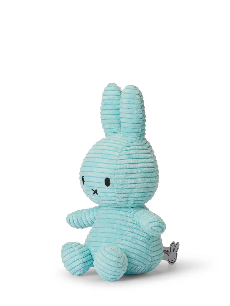 Miffy Sitting Corduroy Turquoise 23 cm