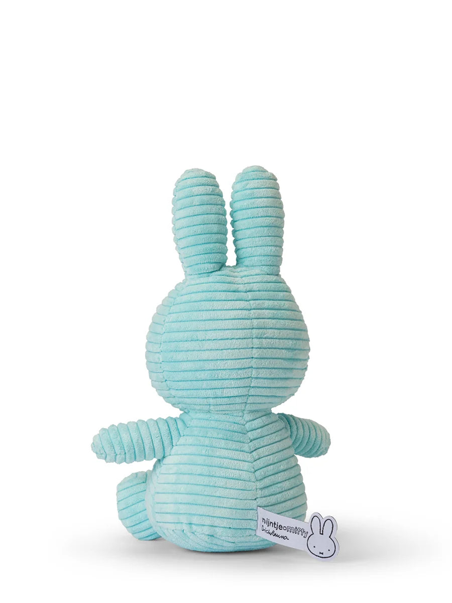 Miffy Sitting Corduroy Turquoise 23 cm