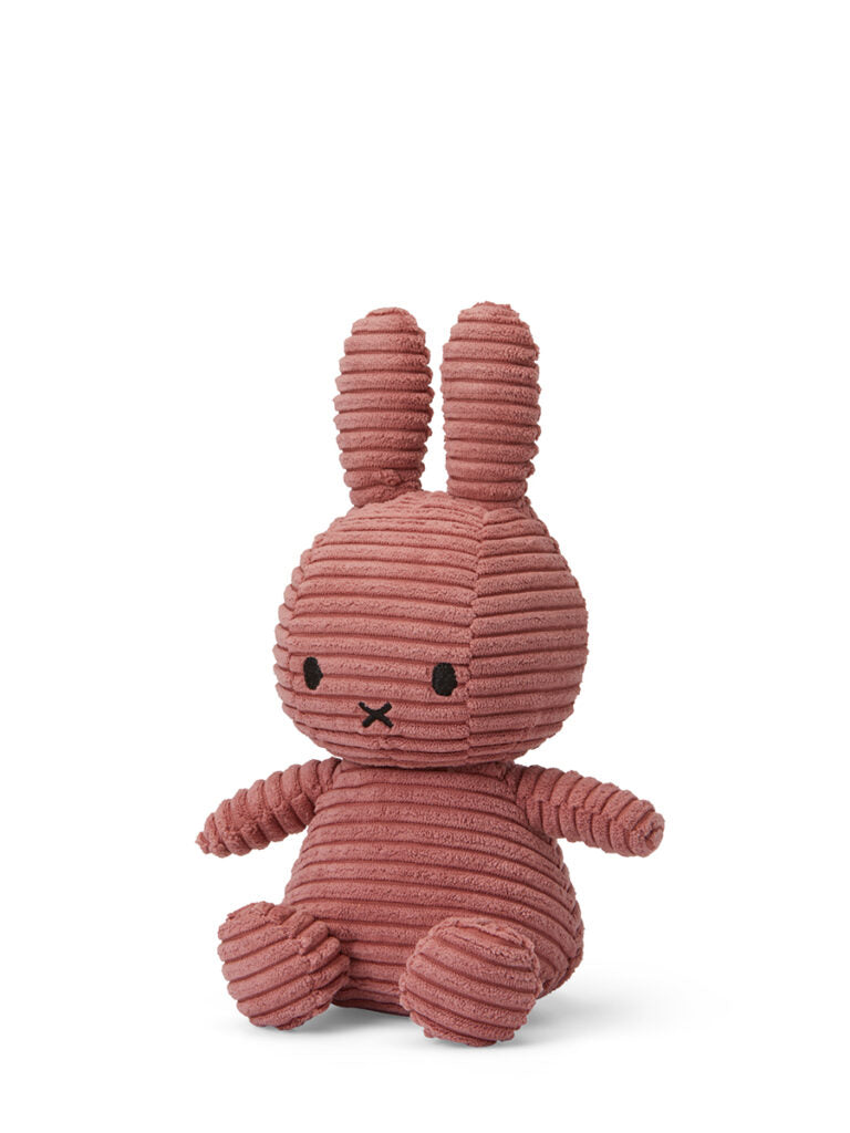 Miffy Sitting Corduroy Dusty Rose 23 cm