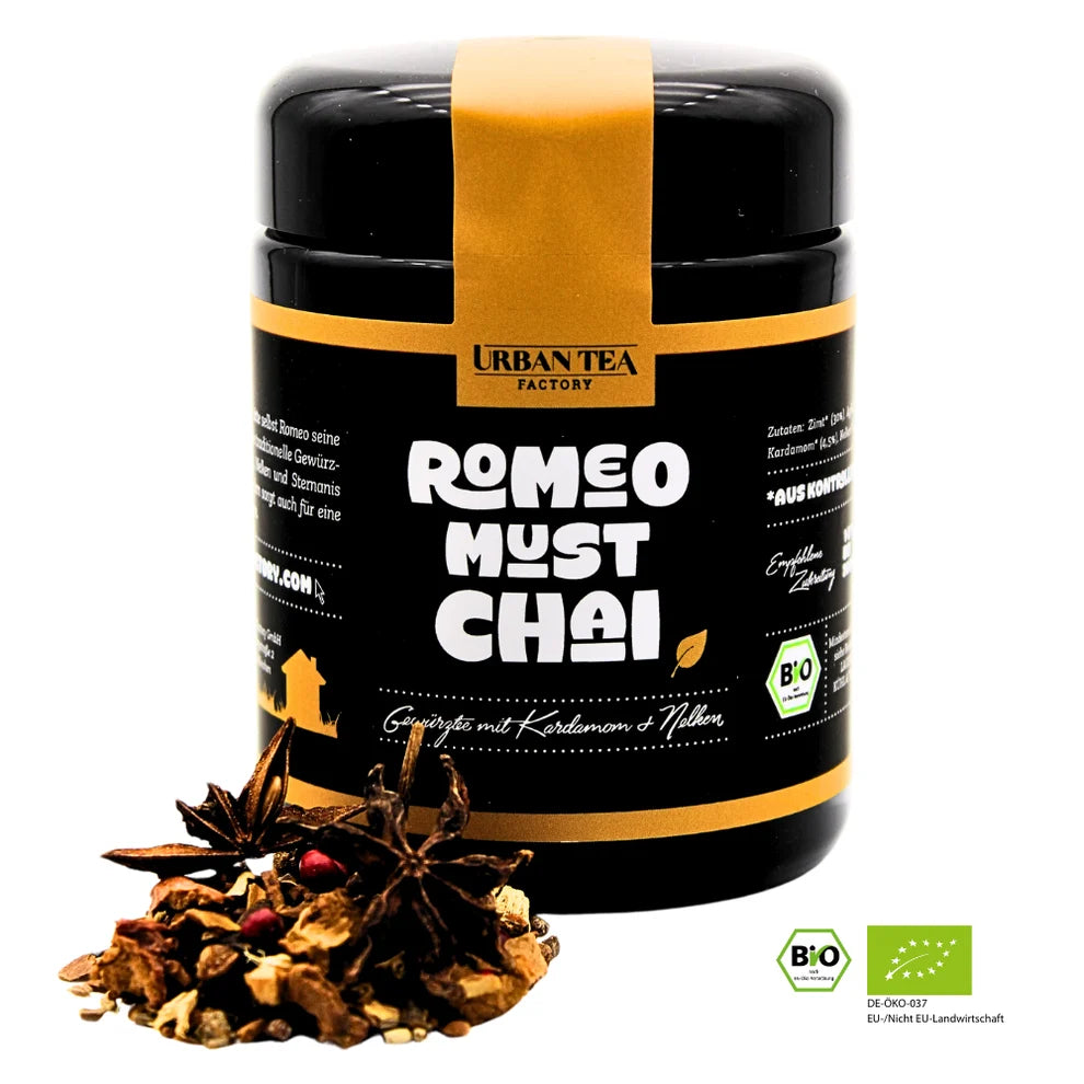Urban Tea Factory ROMEO MUST CHAI – Bio Gewürztee mit Kardamom & Nelken
