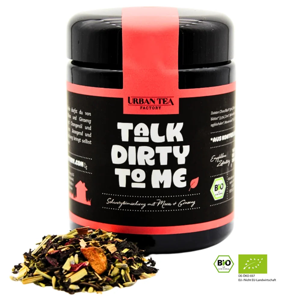 Urban Tea Factory TALK DIRTY TO ME – Bio Schwarzteemischung mit Maca & Ginseng