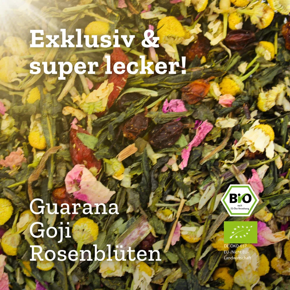 Urban Tea Factory SO DAMN PRETTY – Bio Grünteemischung mit Guarana & Rosenblüten