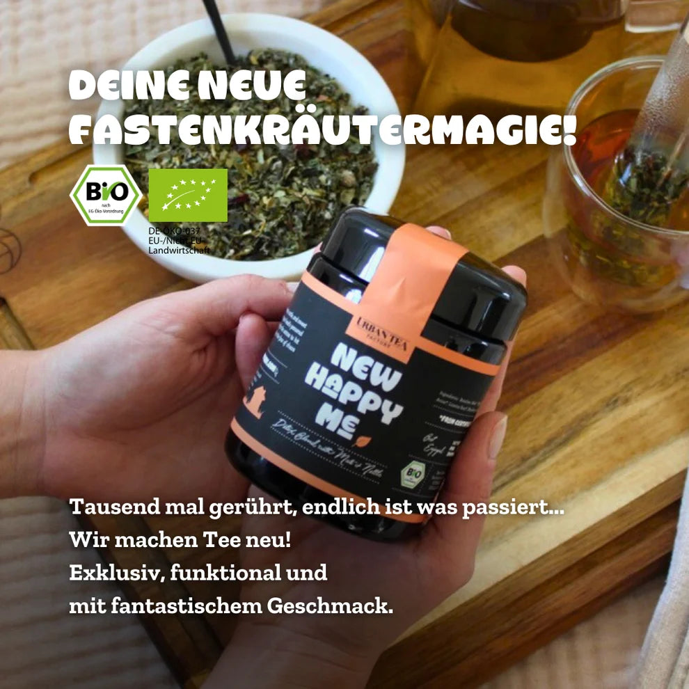 Urban Tea Factory NEW HAPPY ME – Bio Puretoxmischung mit Mate & Brennnessel