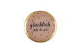 Love Plates "Glücklich steht dir gut" Glasteller M