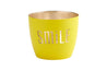 Madras Windlicht  M Smile neon gelb / gold