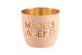 Madras Windlicht "Mädelsabend" pastell orange / gold