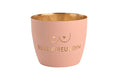 Madras Windlicht "Busenfreundin" pastellrosa / gold