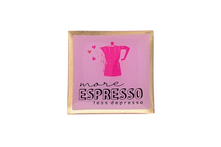 GiftCompany Love Plates "More Espresso" Glasteller