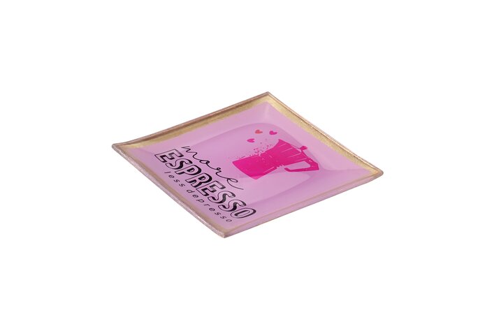 GiftCompany Love Plates "More Espresso" Glasteller