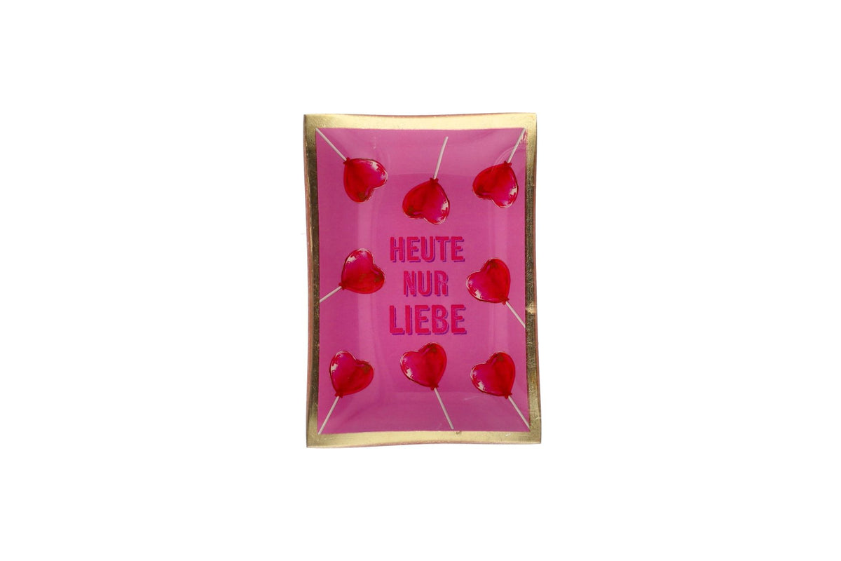 GiftCompany Love Plates "Heute nur Liebe" Glasteller M
