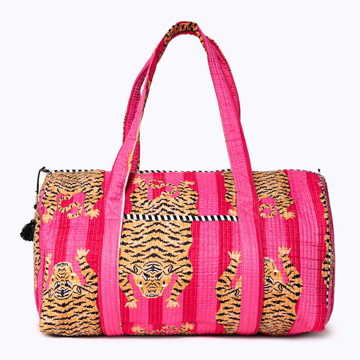 Handgemachte Baumwolltasche „Poppy Tiger Pink“