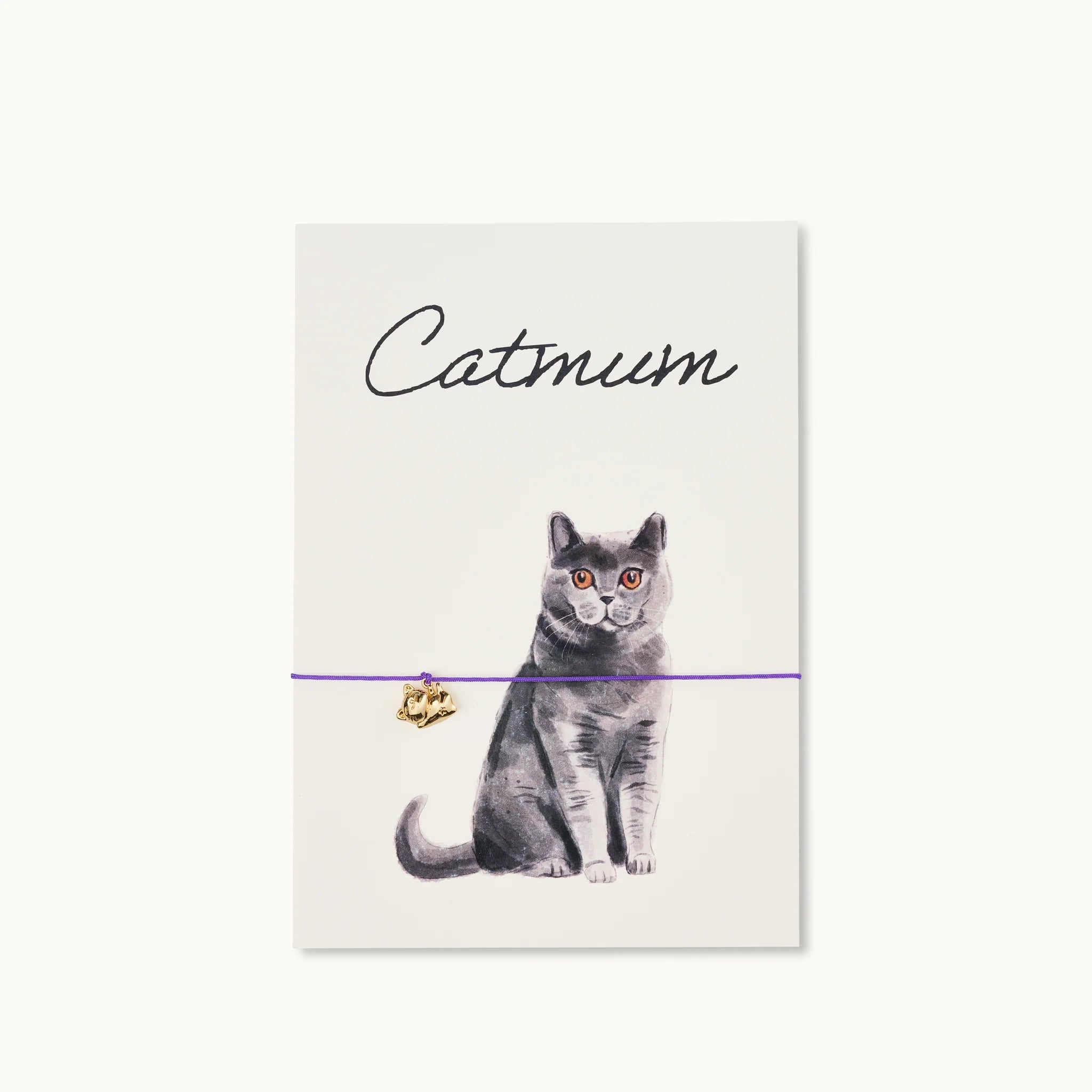 Grußkarte mit Armband - Catmum