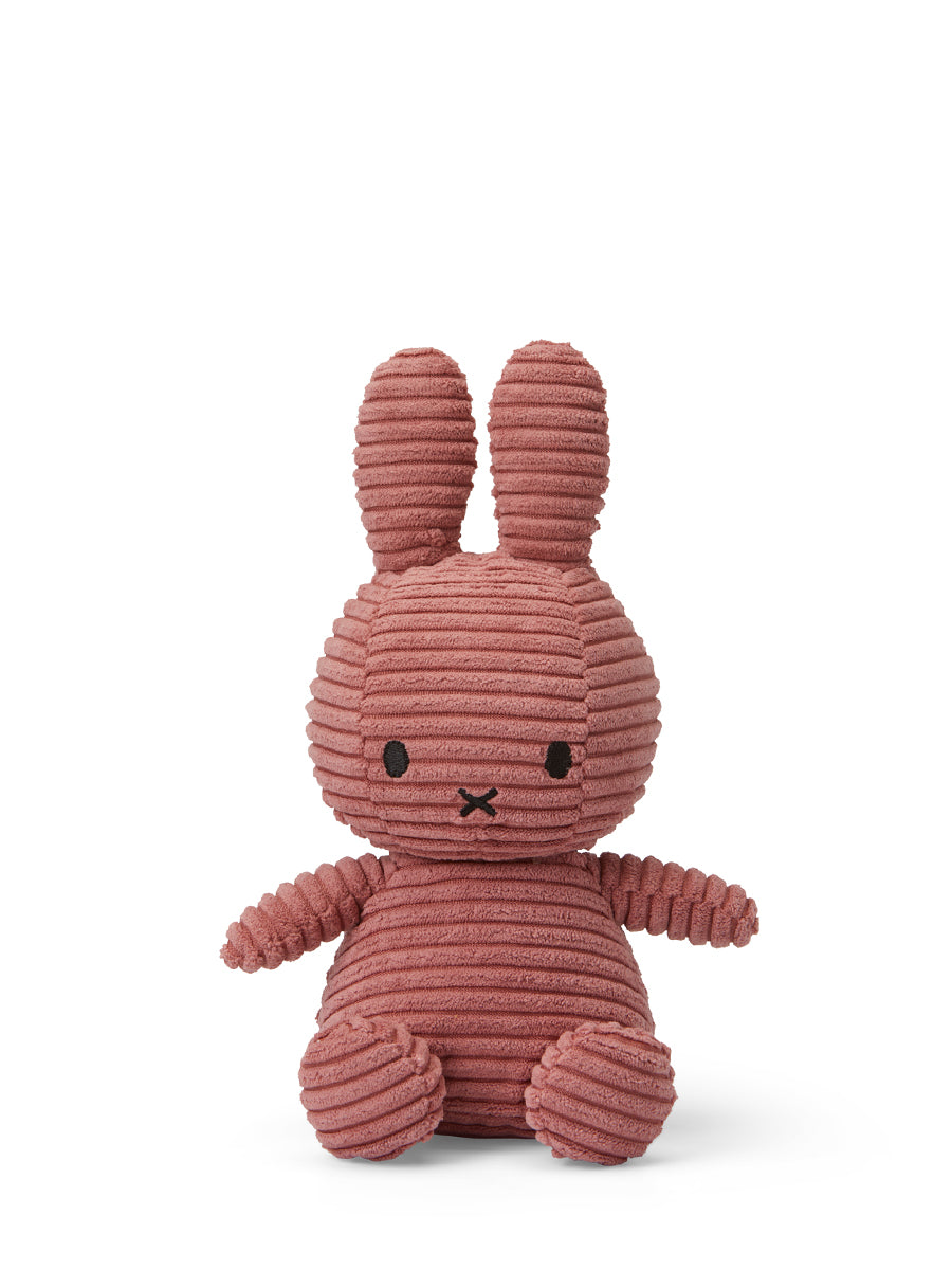 Miffy Sitting Corduroy Dusty Rose 23 cm