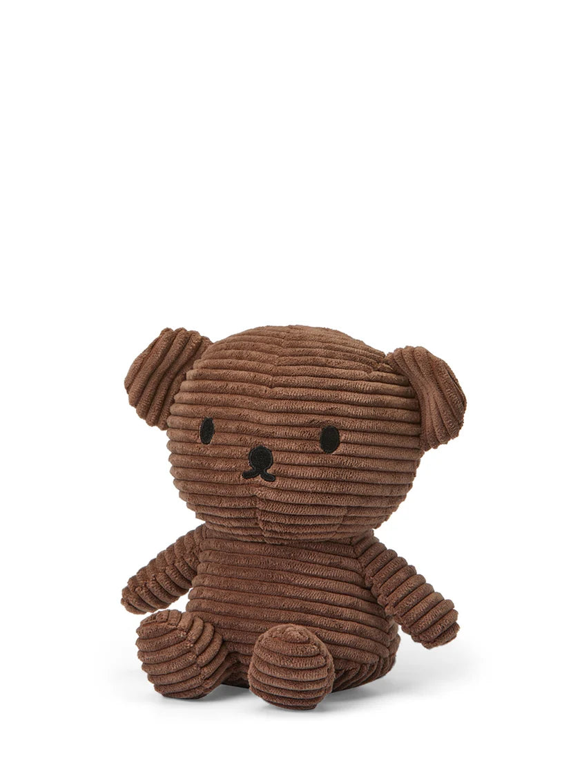 Boris Bear Sitting Eco Corduroy Brown 17 cm