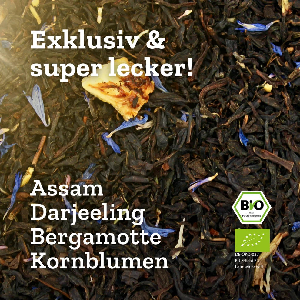 Urban Tea Factory EARL GREY DELUXE – Bio Schwarzteemischung mit Kornblumen