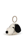 Snoopy Head Corduroy Keychain Cream