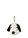 Snoopy Head Corduroy Keychain Cream