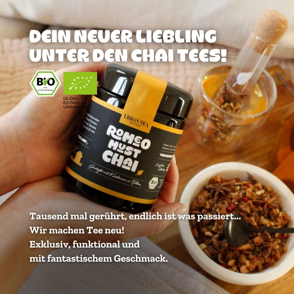 Urban Tea Factory ROMEO MUST CHAI – Bio Gewürztee mit Kardamom & Nelken