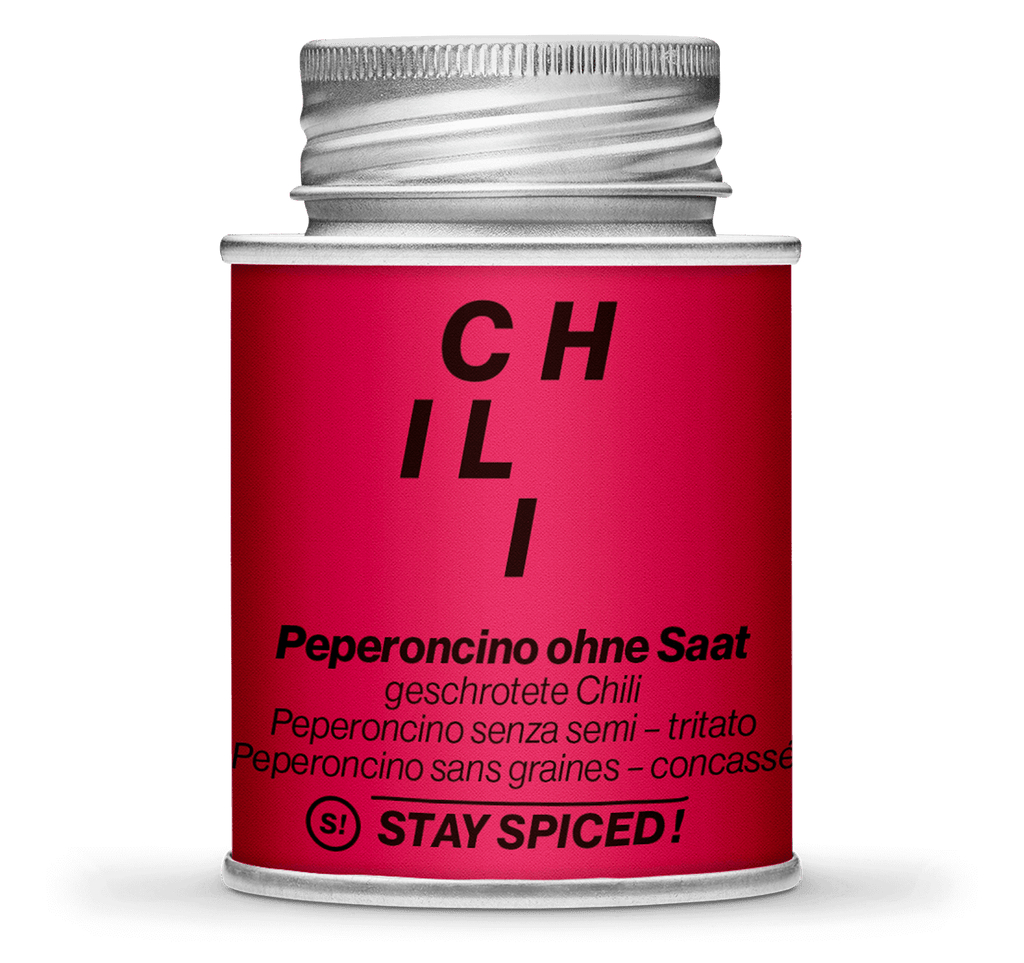 Chili / Peperoncino rot mild geschrotet ohne Saat