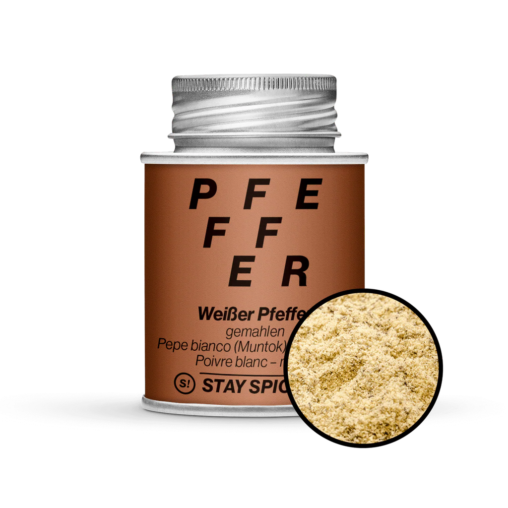 Stay Spiced! Weißer Pfeffer Muntok gemahlen - Premium Qualität