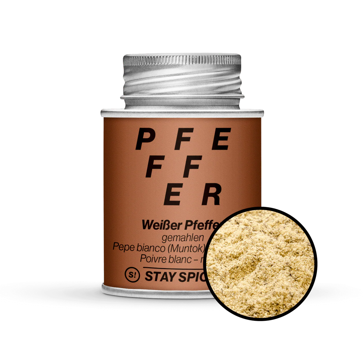 Stay Spiced! Weißer Pfeffer Muntok gemahlen - Premium Qualität