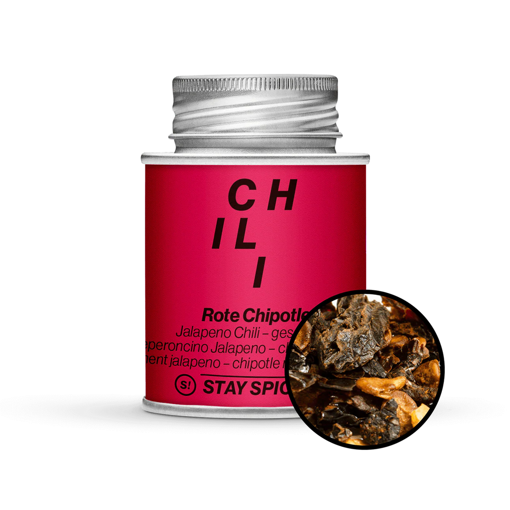 Stay Spiced! Jalapeno-Chili rot "Chipotled" geschrotet