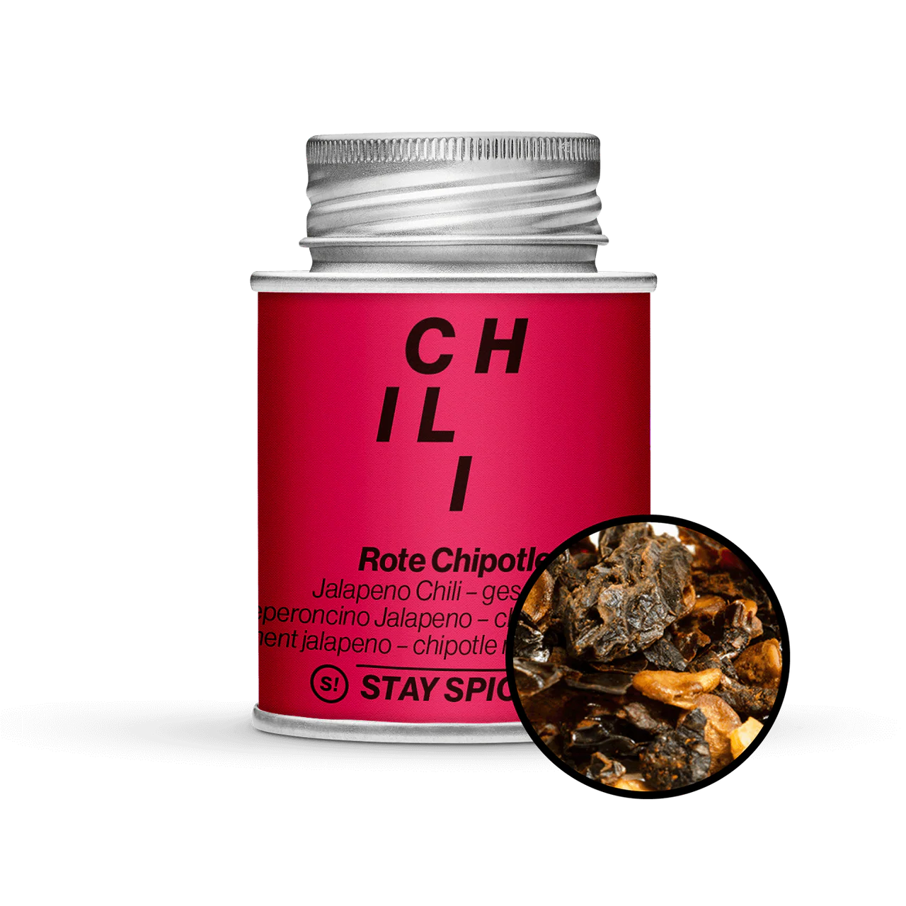 Stay Spiced! Jalapeno-Chili rot "Chipotled" geschrotet