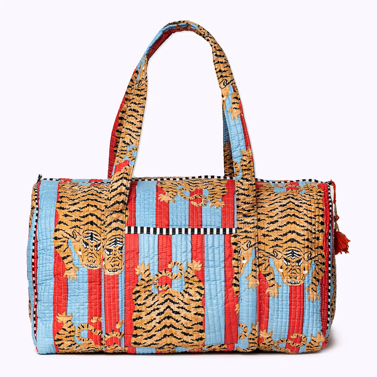 Handgemachte Baumwolltasche „Poppy Tiger Funky“