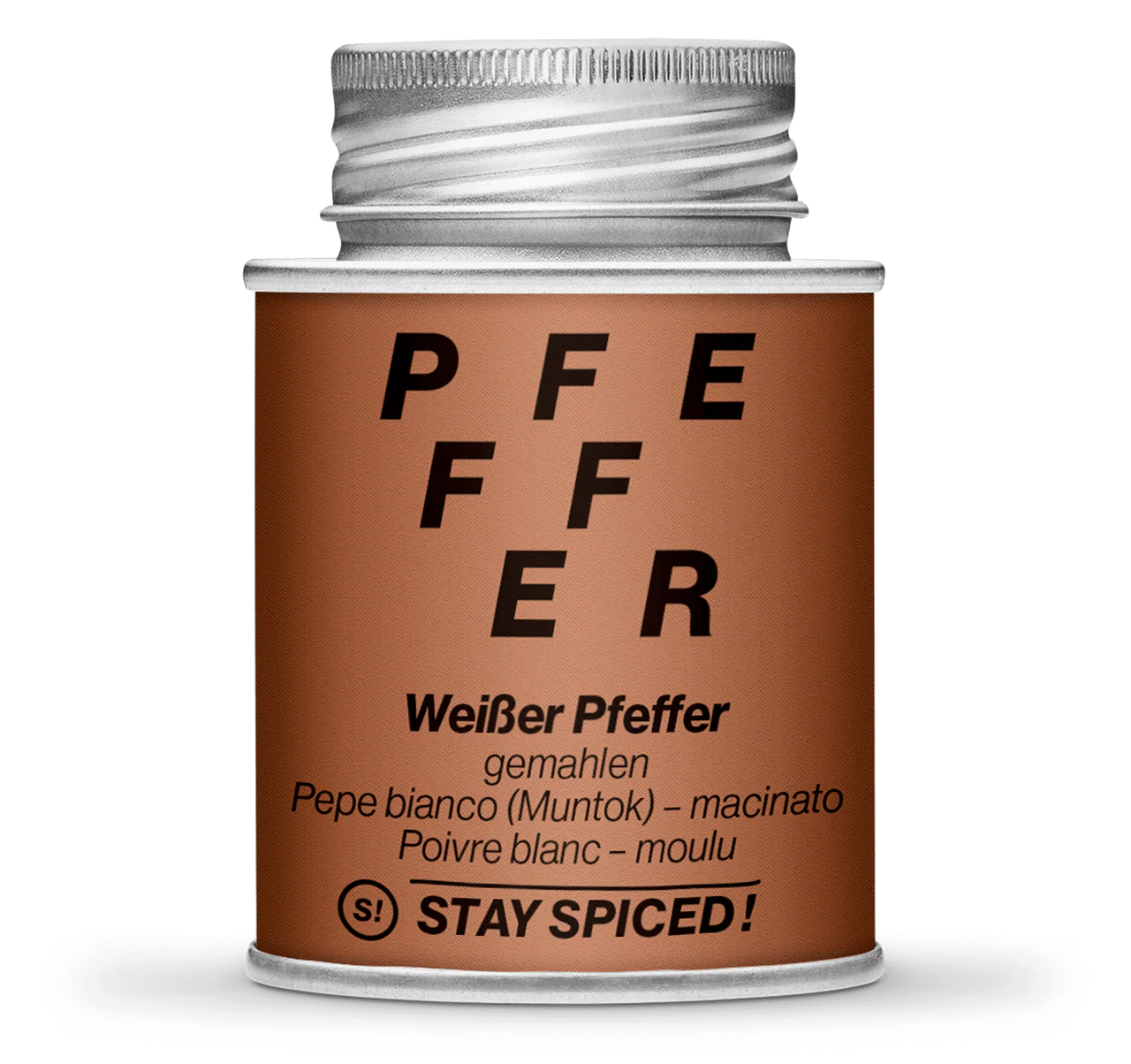 Stay Spiced! Weißer Pfeffer Muntok gemahlen - Premium Qualität
