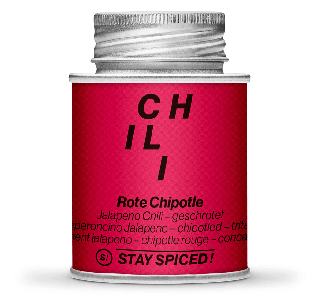 Stay Spiced! Jalapeno-Chili rot "Chipotled" geschrotet