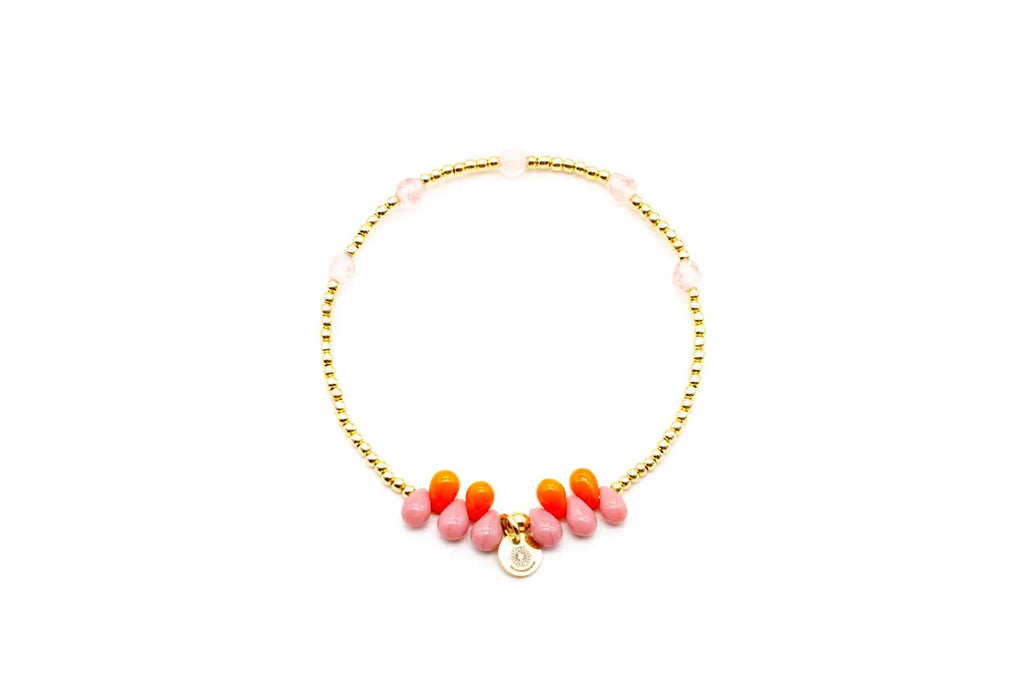 Schmückstück Armband A23 Fine Jewelry Drops Pink Orange