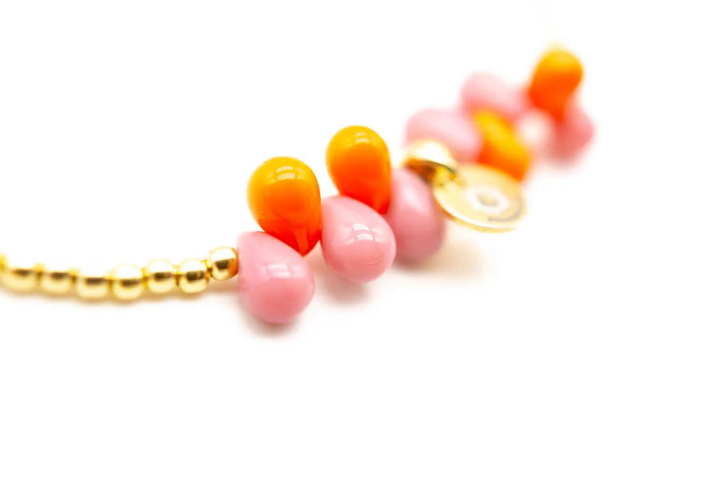 Schmückstück Armband A23 Fine Jewelry Drops Pink Orange