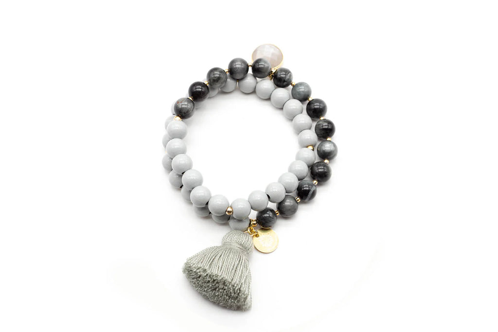 Armband Mala Twin All Grey