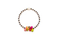 Schmückstück Armband A24 Mala Single 6 Drops Black and White