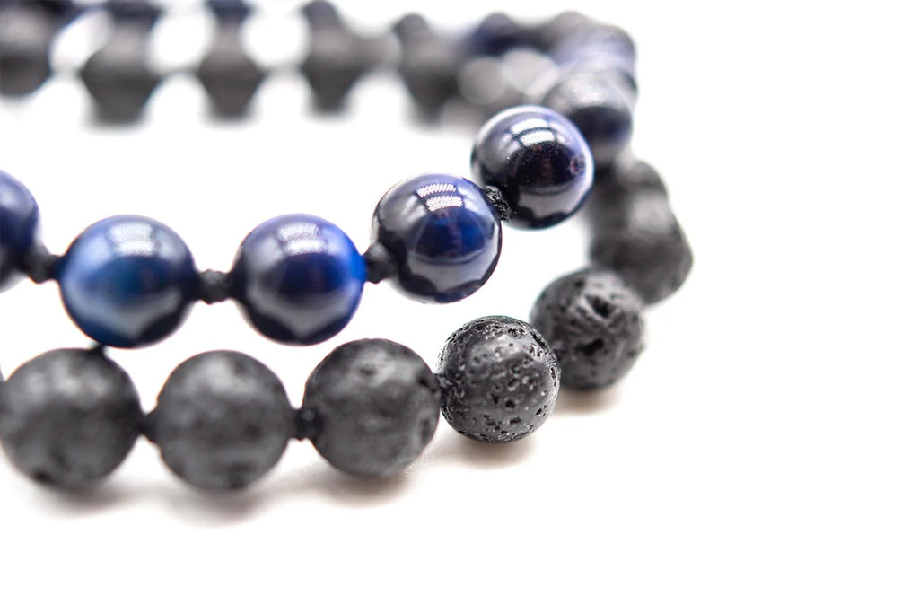 Armband Mala Twin Blue Lava for Men