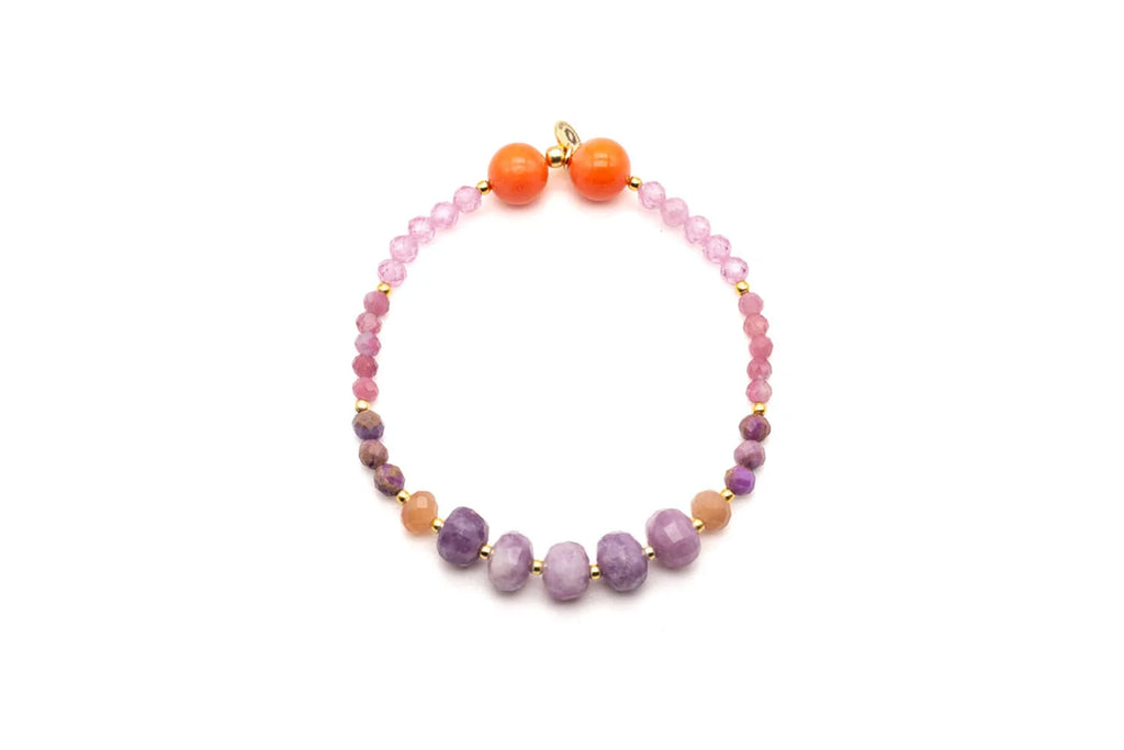 Schmückstück Armband A25 Mala Single Purple Mania