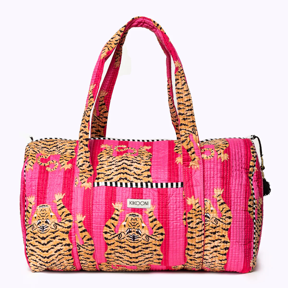 Handgemachte Baumwolltasche „Poppy Tiger Pink“