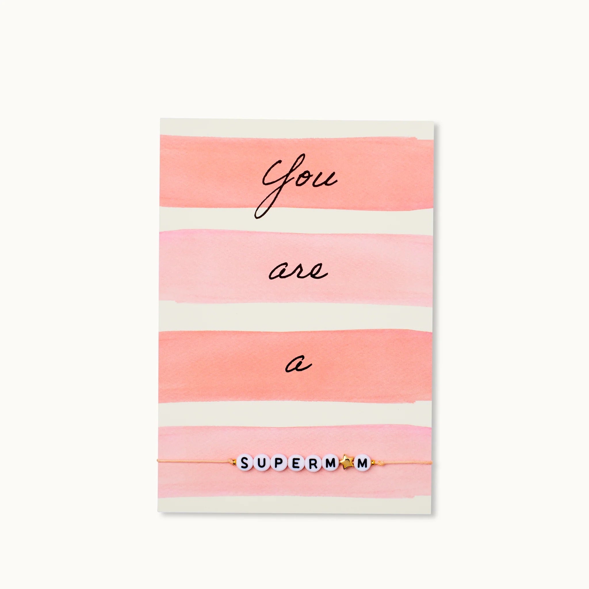 Grußkarte mit Armband - You are a Supermom