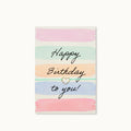 by Vivi Grußkarte mit Armband - Happy Birthday Colorful Stripes