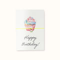 Grußkarte mit Armband - Happy Birthday Cupcake HF