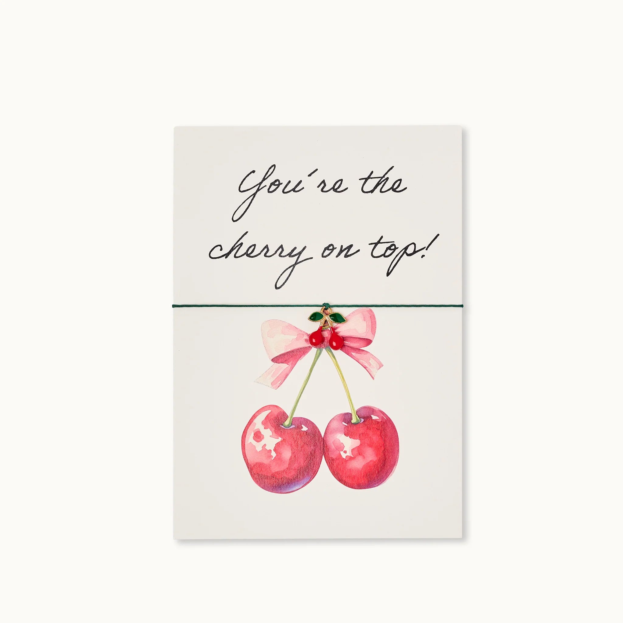 by Vivi Grußkarte mit Armband - Cherry on top!