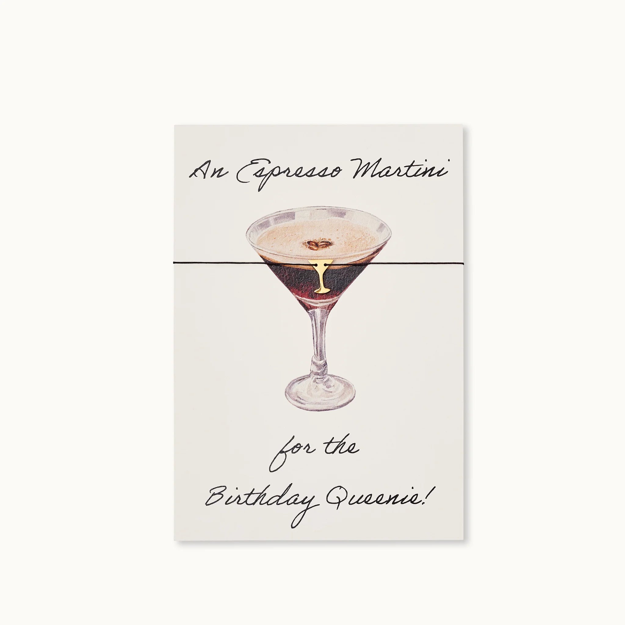 by Vivi Grußkarte mit Armband - Espresso Martini Birthday