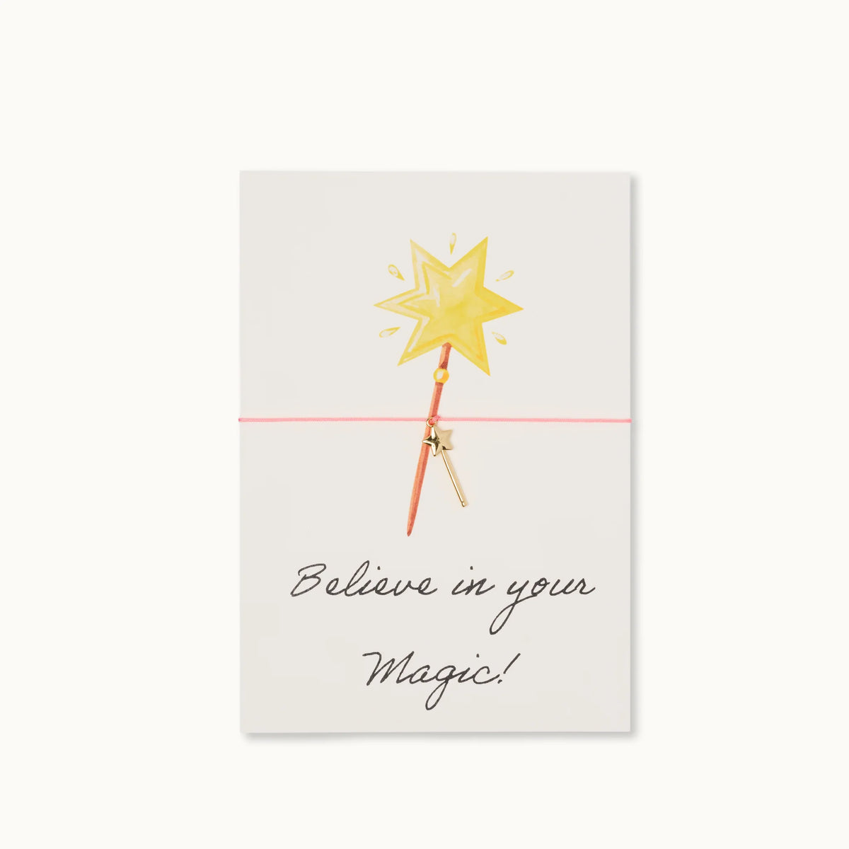 Grußkarte mit Armband -Believe in your MAGIC