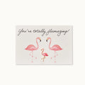 by Vivi Grußkarte mit vergoldetem Flamingo-Pin - You're totally flamazing!