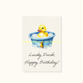 by Vivi Grußkarte mit Armband - Lucky Duck, Happy Birthday