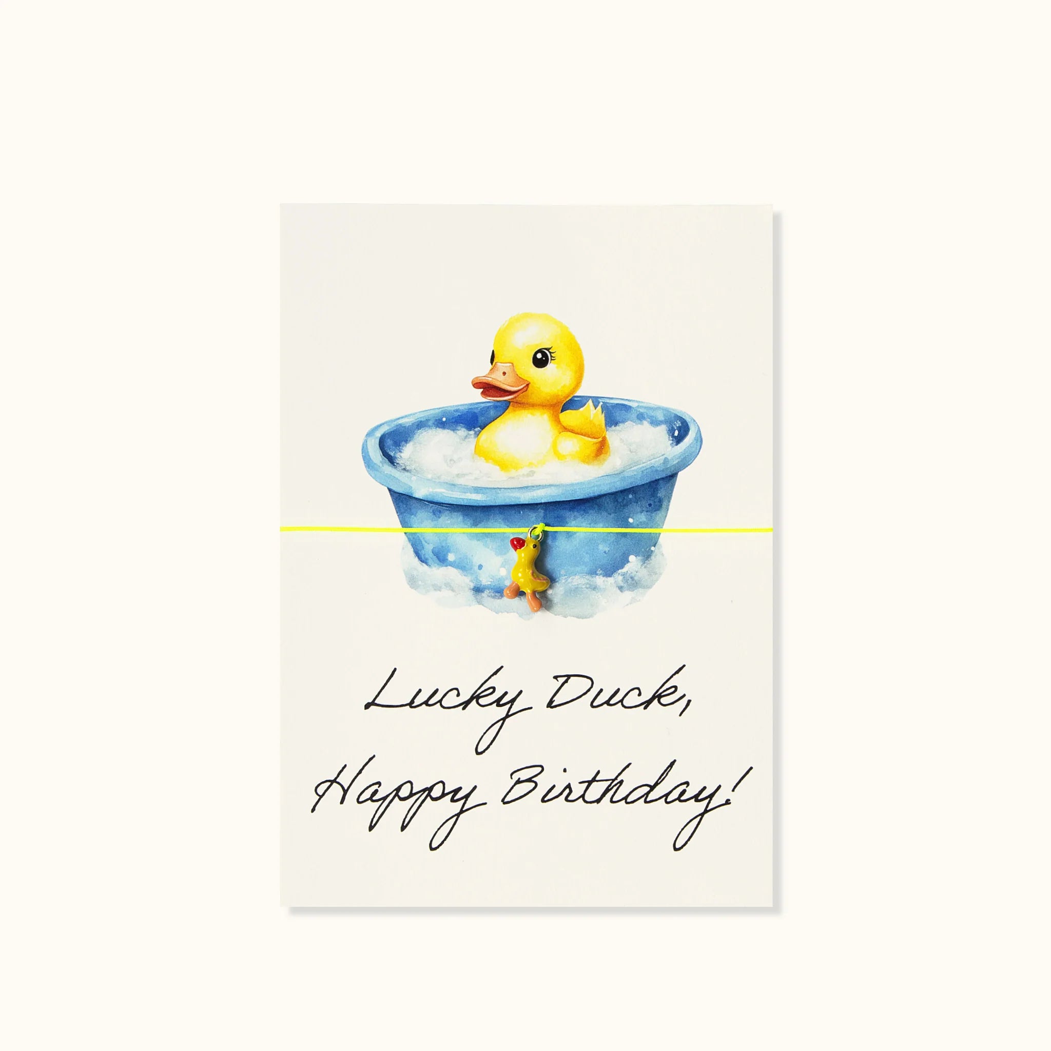 by Vivi Grußkarte mit Armband - Lucky Duck, Happy Birthday