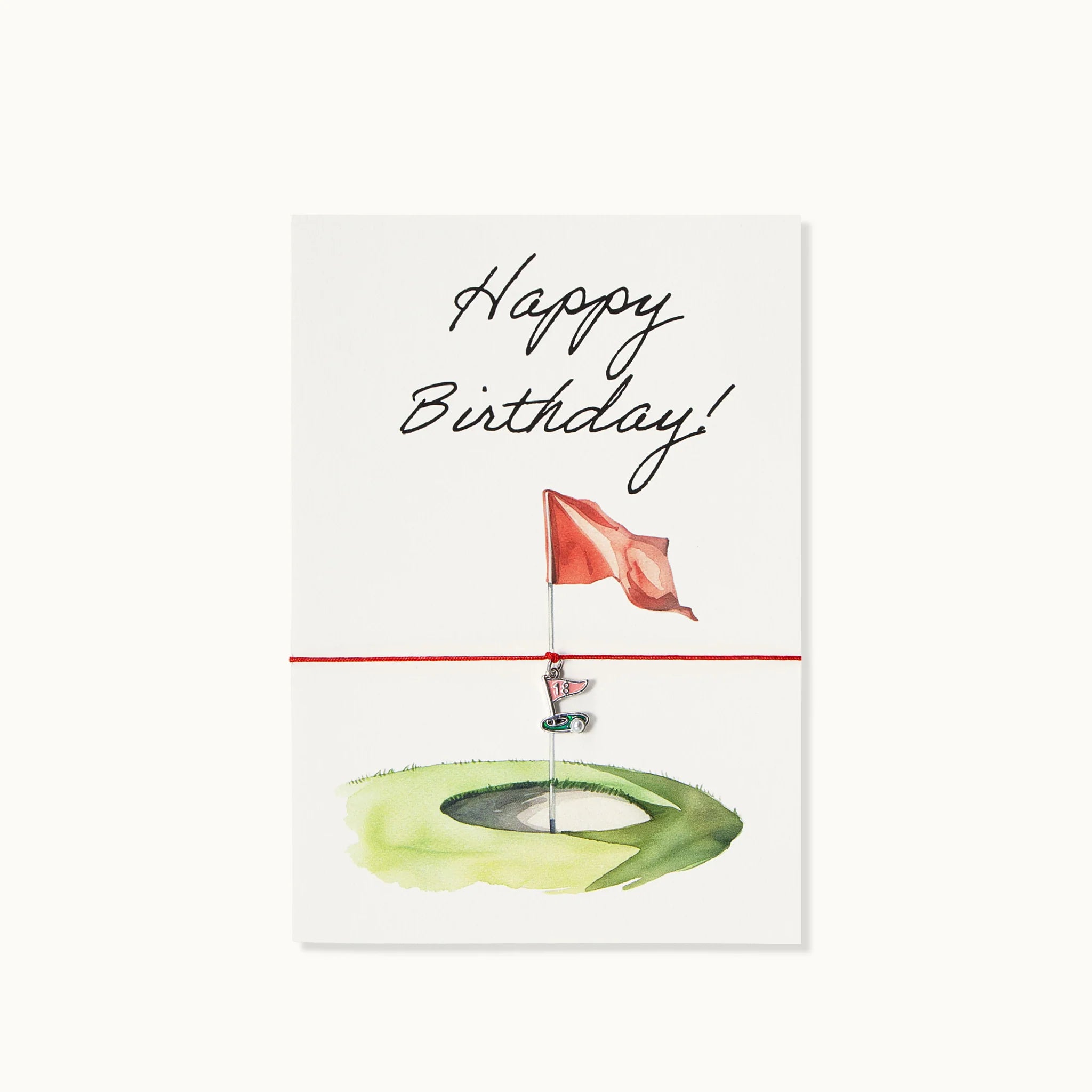 Grußkarte mit Armband - Happy Birthday Golf