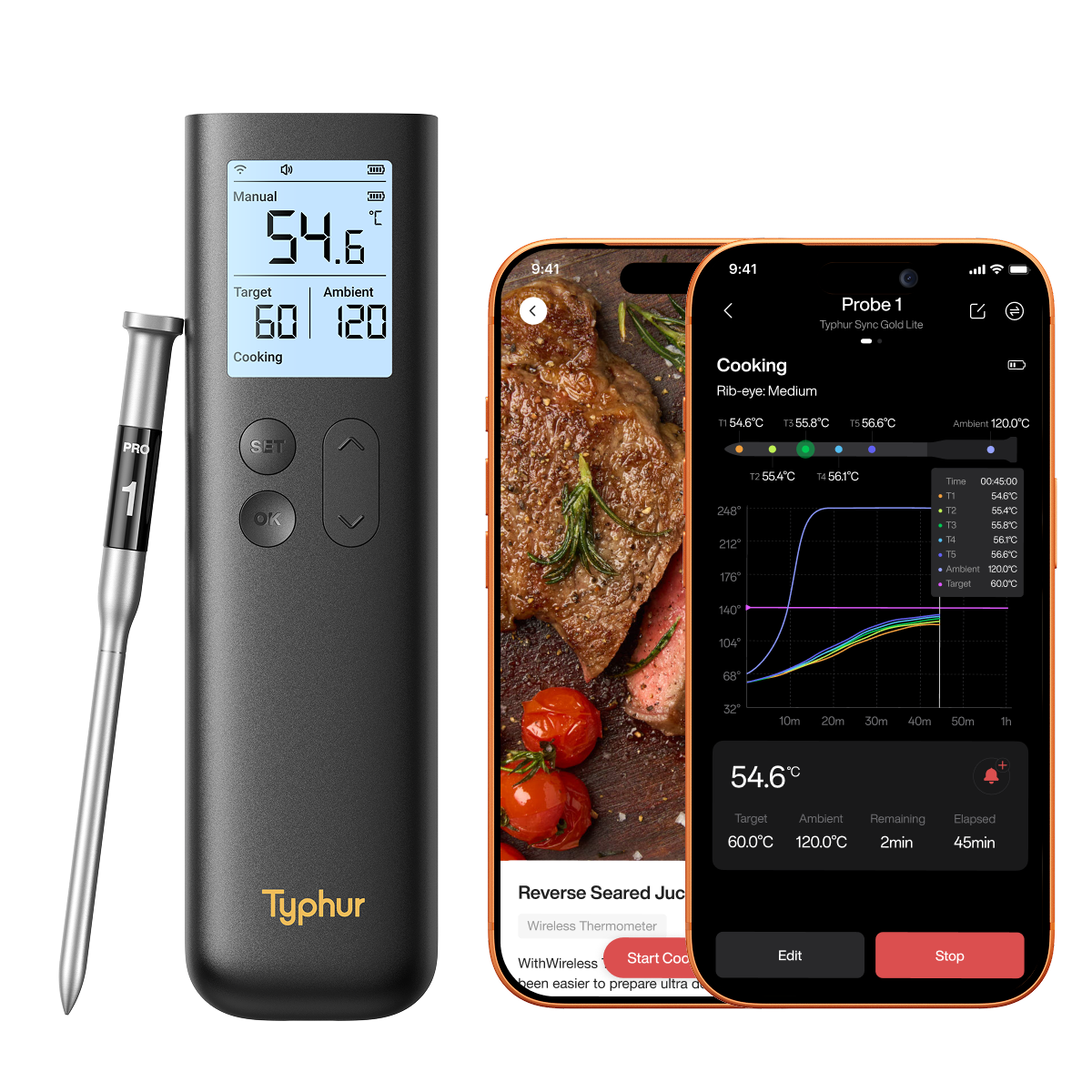 Typhur Sync Gold Lite Wireless Thermometer